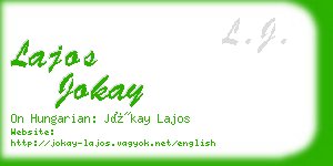 lajos jokay business card